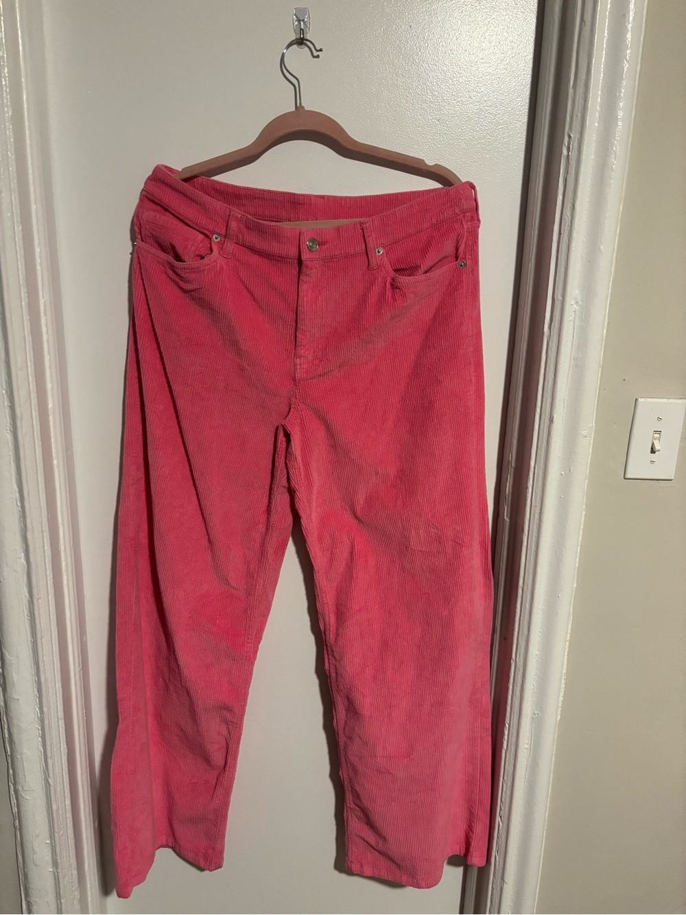 bp Wide-Leg Corduroy Jeans in Pink